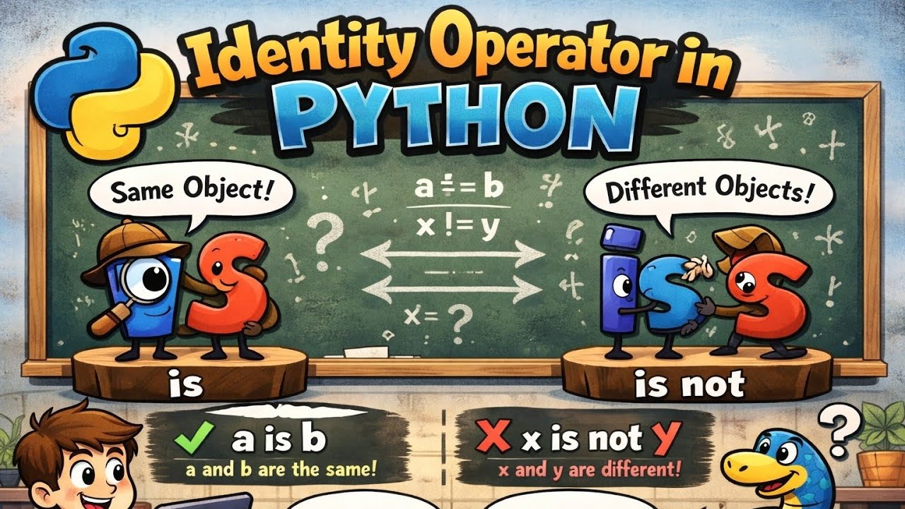 Identity operator in Python in detail explaination || easy explaination ...