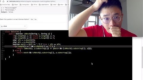 Regular Expression Matching | 30 min Java Coding Challenge