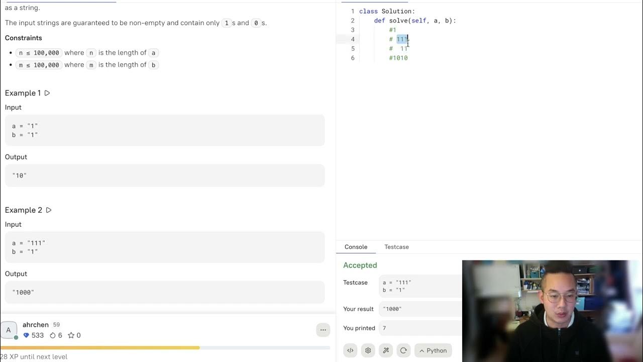 Add Binary Numbers - YouTube