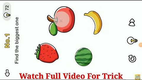 Brain Out Level 1 Find The Biggest One.