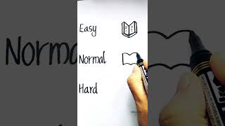 How to draw a book from easy to hard tutorial #shorts #art