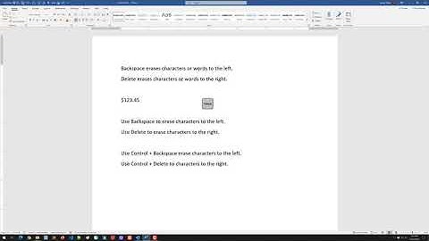 Using Backspace and Delete