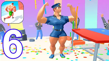 Muscle Rush - Gameplay Part 6 All Levels 49-54 Police Hero (Android, iOS)