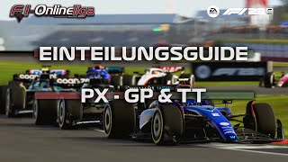 PX Liga 🎮 Einteilungszeiten Videoguide 🏎 F1-Onlineliga - F1 24