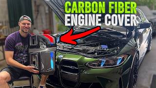 BMW G80 M3 gets AWESOME Carbon Fiber V2 Engine Cover!!