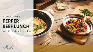 Pepper Beef Lunch Made In A Yum Asia Kotori Donburi Rice Cooker