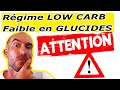 Alimentation low carb  5 erreurs  ne surtout pas faire