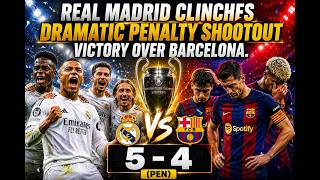 Real Madrid Triumphs in EpicBarcelonaPenalty Shootout#RealMadrid#Barcelona#PenaltyShootout#ElClasico