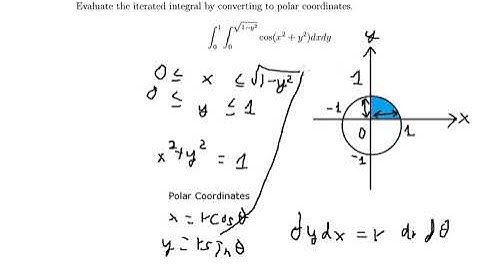 Calculus Help: Double Integrals: Polar Coordinates: ∫∫ cos(x^2 + y^2 ) dxdy