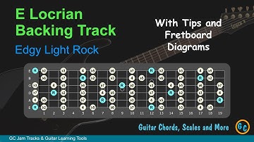 E Locrian Jam Backing Track for Guitar with Tips and Diagrams