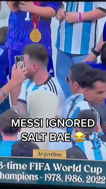 Lionel Messi Ignored Salt Bae After Winning the World Cup #shorts