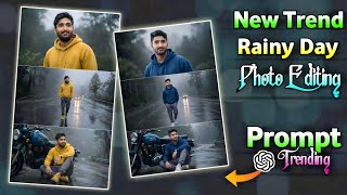 New Rainy Day Photo Editing Prompt 2026 🌧️ | ChatGPT Viral Photo Editing | Cinematic Photo Editing screenshot 5