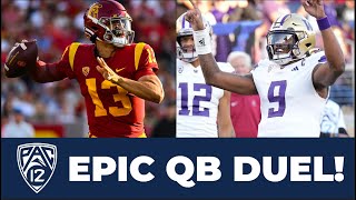 Caleb Williams vs. Michael Penix Jr. Highlights | Washington at USC | 2023 College Football Season