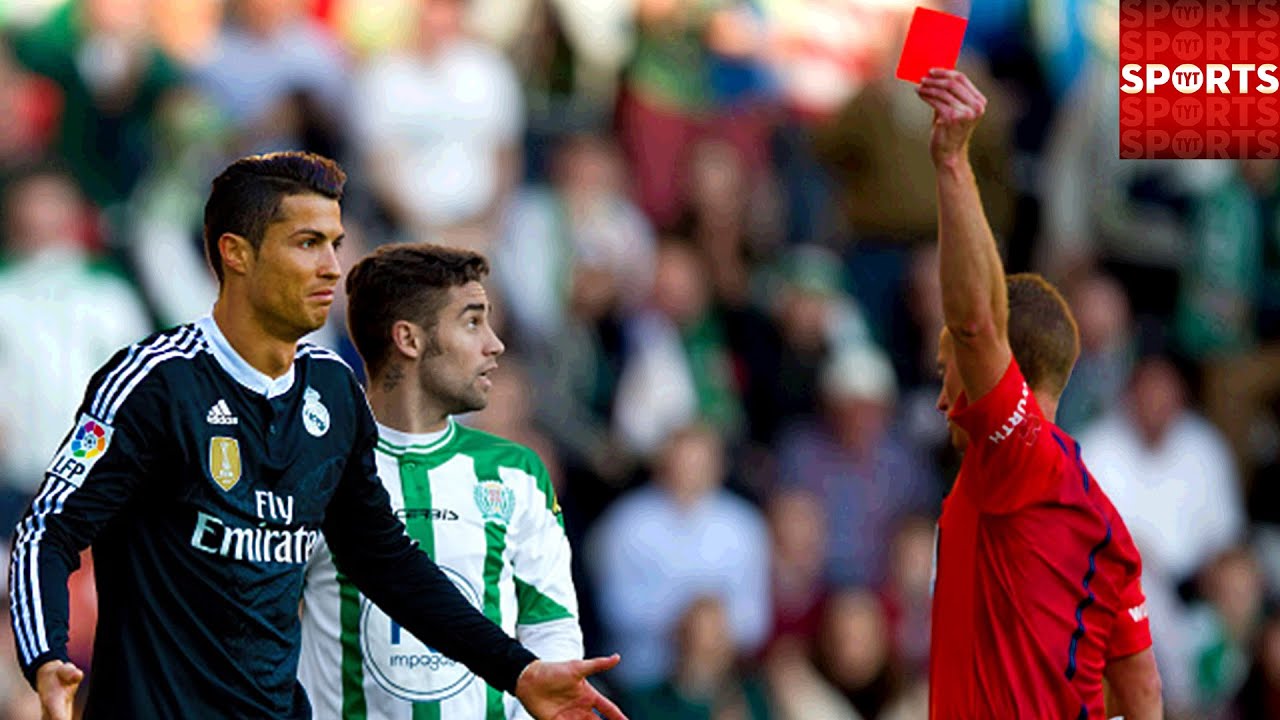 Cristiano Ronaldo hit with five-match ban for red card, pushing referee