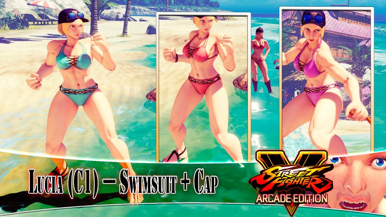 STREET FIGHTER V - MODS - LUCIA *SWIMSUIT & CAP* (PC ONLY) 