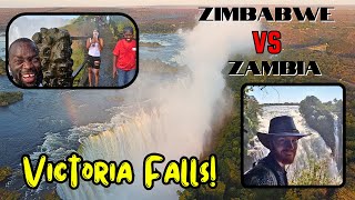 Victoria falls unesco world heritage. Which park do you think is better, Zambia or Zimbabwe?