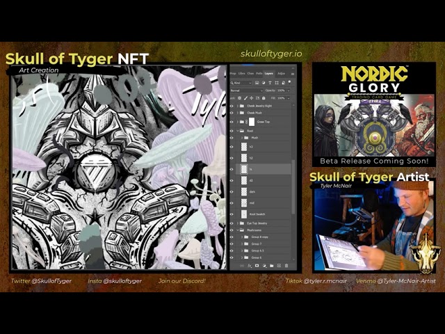 Skull of Tyger Digital Illustration Time-lapse: Apex Skull of Diamond