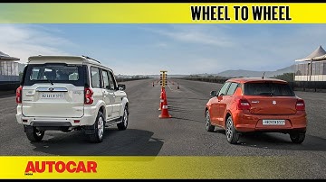 DRAG RACE: Mahindra Scorpio vs Maruti Swift - Power to Weight Ratio | Autocar India