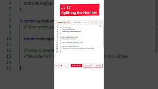 JS 17 • Splitting Number in Javascript #coding