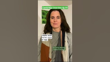 Cambridge Interview Tip 4 #Shorts #ApplyingToCambridge #CambridgeUniversity