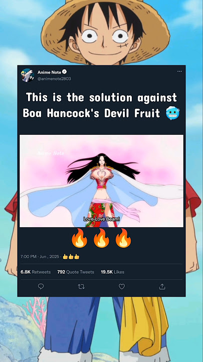 This is the solution against Boa Hancock's Devil Fruit #onepiece #edit #luffy #anime