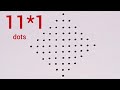 11-1 dots Fish Rangoli art design/muggulu design/#Sony rangoli designs.