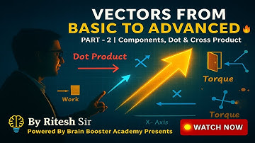 🎯 Vectors from Basic to Advanced – Part 2 | Components, Dot Product & Cross Product|Ritesh Sir Style