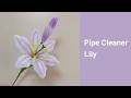 🌟AMAZING Pipe Cleaner Lily Flower 🌷diy fuzzy wire flower tutorial