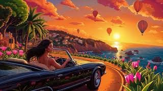 Golden Coast Bossa Nova 🌴 Smooth Jazz Sunset Drive for Relaxing Summer Evening Vibes