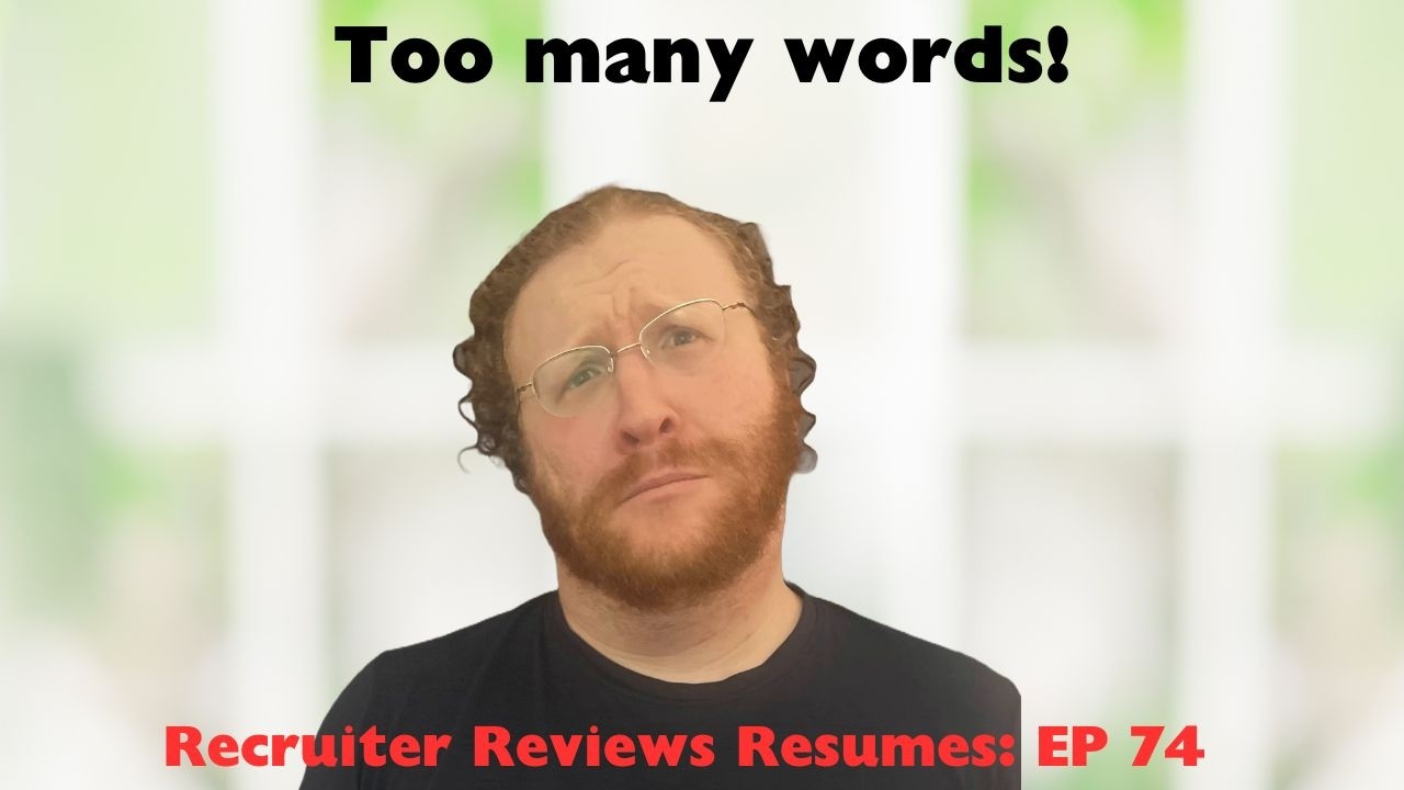 Data Scientist Resume Is Too Technical  | Recruiter Reviews Resumes EP 74