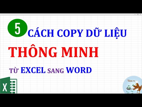 Video: Cách Chuyển Từ Excel Sang Word