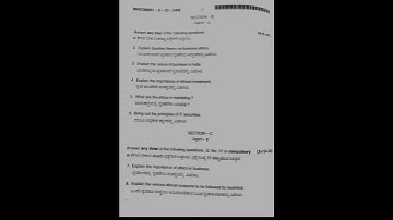 #B.com 4th Semester #Business Ethics Question Paper August/September:-2023