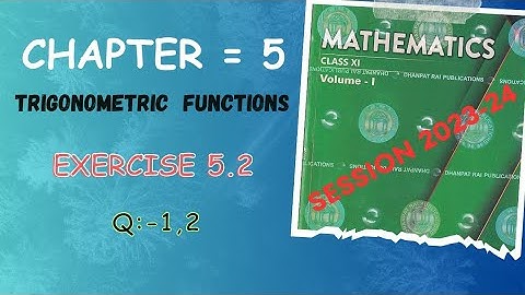 Exercise 5.2 Q1,2 Class 11 RD Sharma | Chapter 5 RD Sharma Class 11 Maths