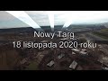 Budowa zakopianki w Nowym Targu - listopad 2020 z lotu ptaka