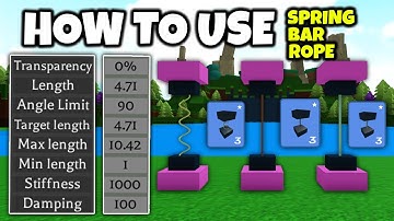 How to USE SPRING, BAR & ROPE!! | Build a boat for Treasure ROBLOX