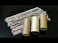 2 Best out of waste craft ideas/DIY Newspaper craft with empty paper roll