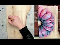 Blushing Daisy - Acrylic on wood |  Painting Tutorial - Learn to paint from home step-by-step