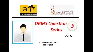 Database Task 03 | 1st Year | Semester 1 | Java Institute | N. Imadu Nimneth Perera