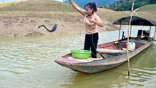 How to drop fishing line. and pulled the super giant net. Triệu Thị Loan