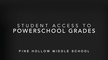 Students: PowerSchool Access (Grades)