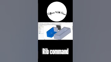 how to use rib in solidworks #rib #solidworks #shorts