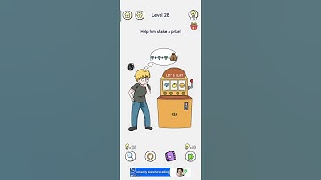 Brain out 2 Level 28 puzzle solved 👍 Help him shake a prize 🏆 #braintestsolution #brainchallenge #yt