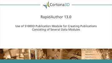 RapidAuthor 13.0: Use of S1000D Publication Module