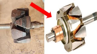 how to rewind alternator rotor coil | Rotor coil winding | Alternator rotor coil