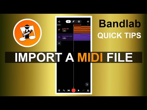 How to import a midi file in Bandlab