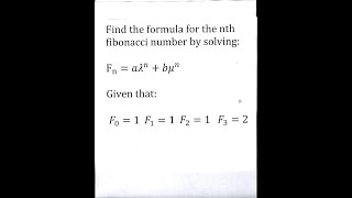 STEP II 2010 Q3 Fibonacci Sequence