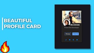 🔥HOW TO MAKE A PROFILE CARD USING HTML AND CSS🔥♥️ |@becodewala #html #css #profilecard