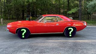 New Wheels and Tires on the Cuda!