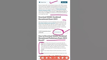 OSSSC Combined Recruitment Exam 2023 Result OUT #osssccombinedexam #ossscrecruitment2023 #osssc