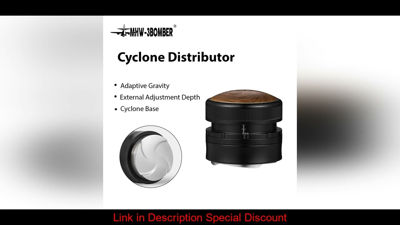 MHW-3BOMBER 58.35MM Coffee Distributor Gravity Adaptive Espresso Distribution Adjustable Depth